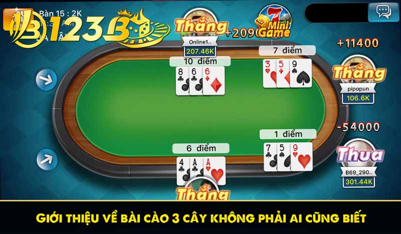 Giới thiệu về bài cào 3 cây không phải ai cũng biết